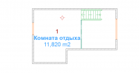 Баня  3х6 из бруса 2 этаж мебель
